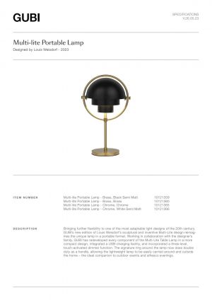 Product technical description details