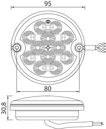 OΠΙΣΘΙΟΣ ΦΑΝΟΣ LED 2 ΛΕΙΤΟΥΡΓΙΩΝ 9-33V