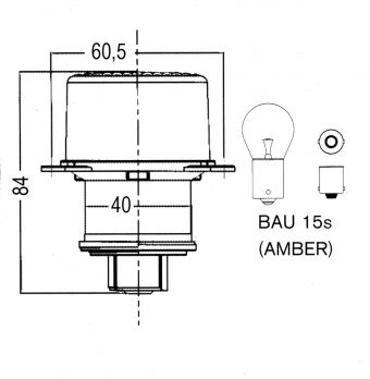 FRONT - REAR DIRECTION INDICATOR LAMP