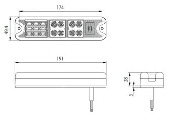 ΟΠΙΣΘΙΟΣ ΦΑΝΟΣ LED 3 ΛΕΙΤΟΥΡΓΙΩΝ ΣΕΙΡΑ DSL-4010FR